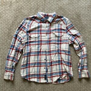 Men’s Lucky Brand Red and Blue Plaid Shirt